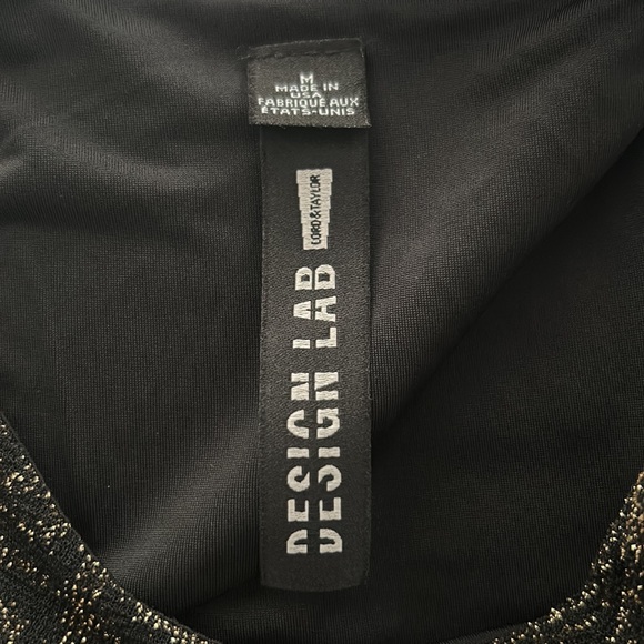 Design Lab Black and Gold Bodycon Dress in Size Medium - Picture 9 of 10